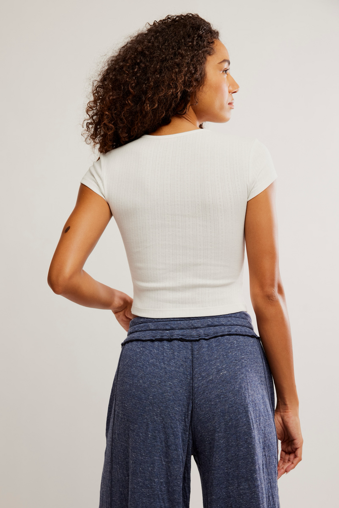 Free People Wait A Minute Baby Tee