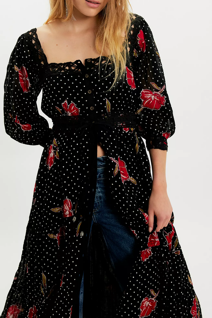 Free People Morning Meadows Longsleeve Maxi Dress