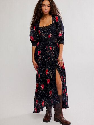 Free People Morning Meadows Longsleeve Maxi Dress