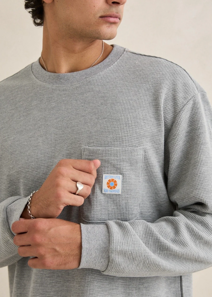 Rhythm Vintage Pocket Long Sleeve Waffle