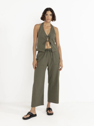 Rhythm Louise Check Drawstring Pant