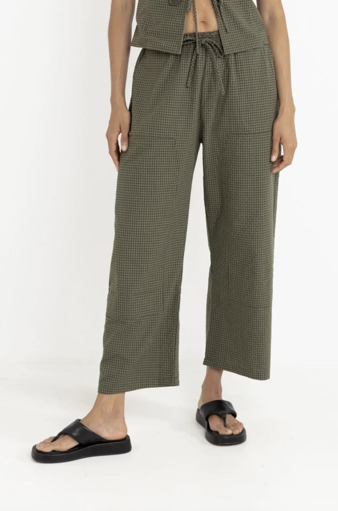 Rhythm Louise Check Drawstring Pant