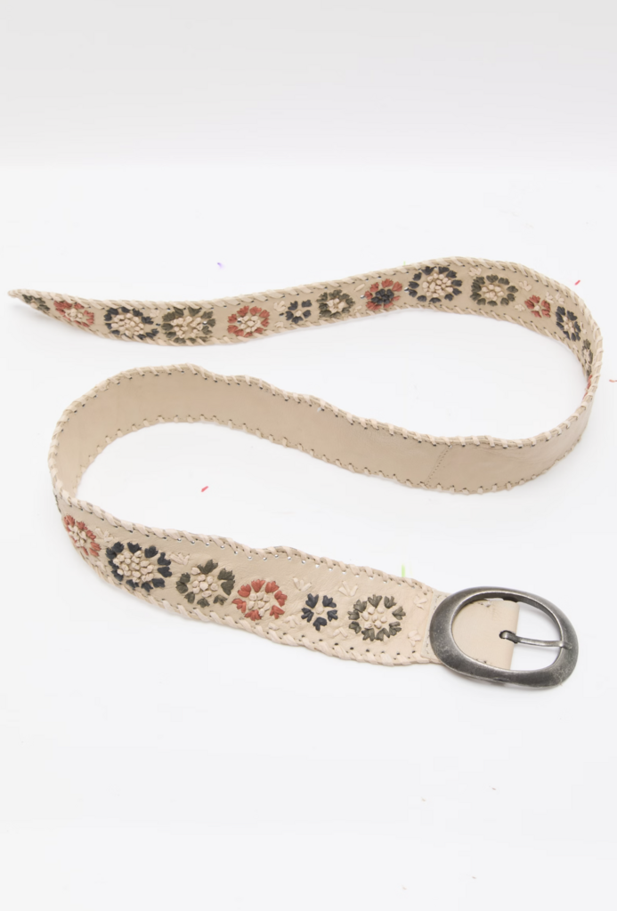 Free People Indigo Dreaming Raffia Belt