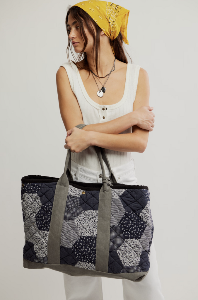 Free People Pippa Patchwork Tote