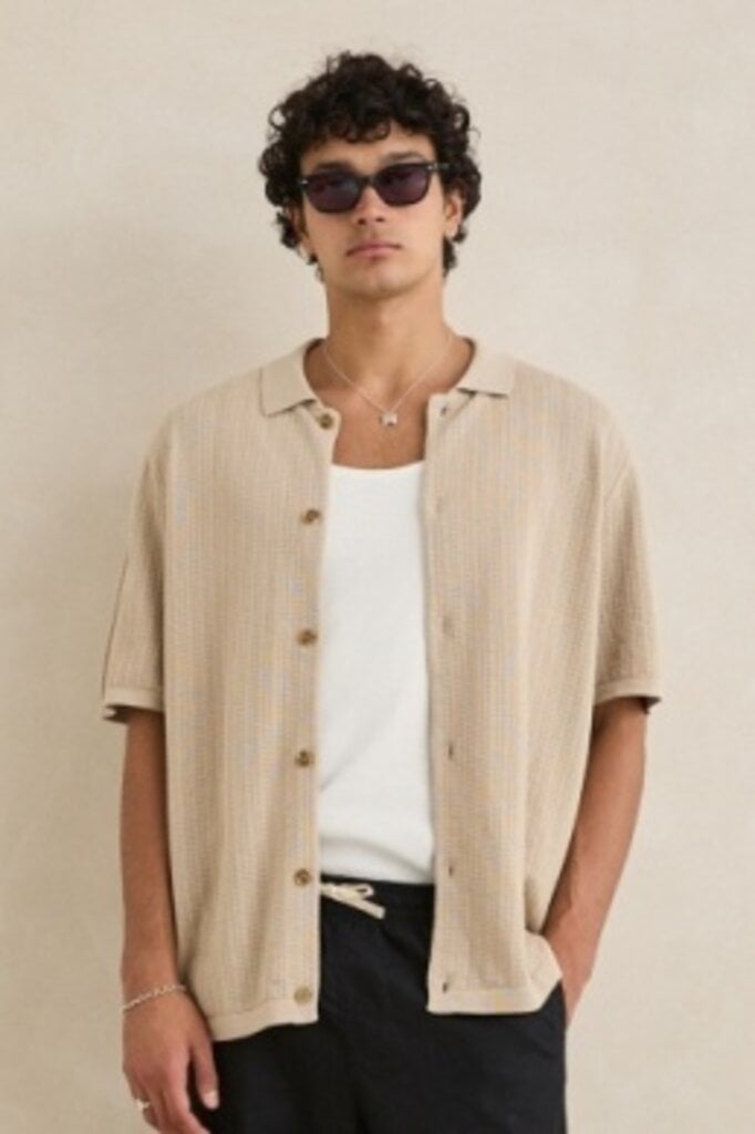 Rhythm Textured Knit Short Sleeve Shirt