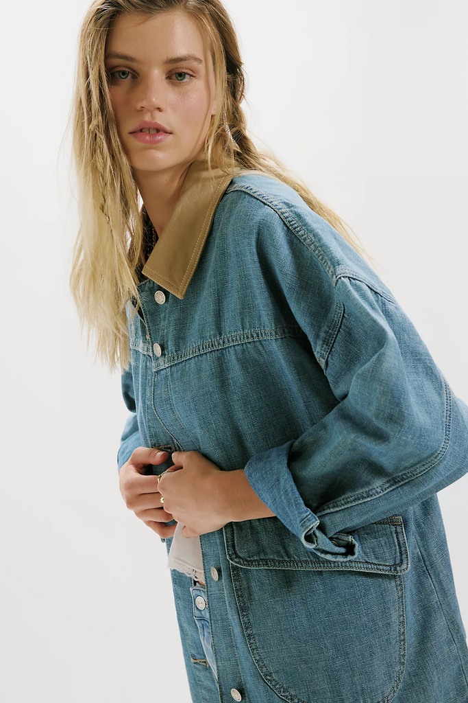 Free People Lemon Denim Jacket