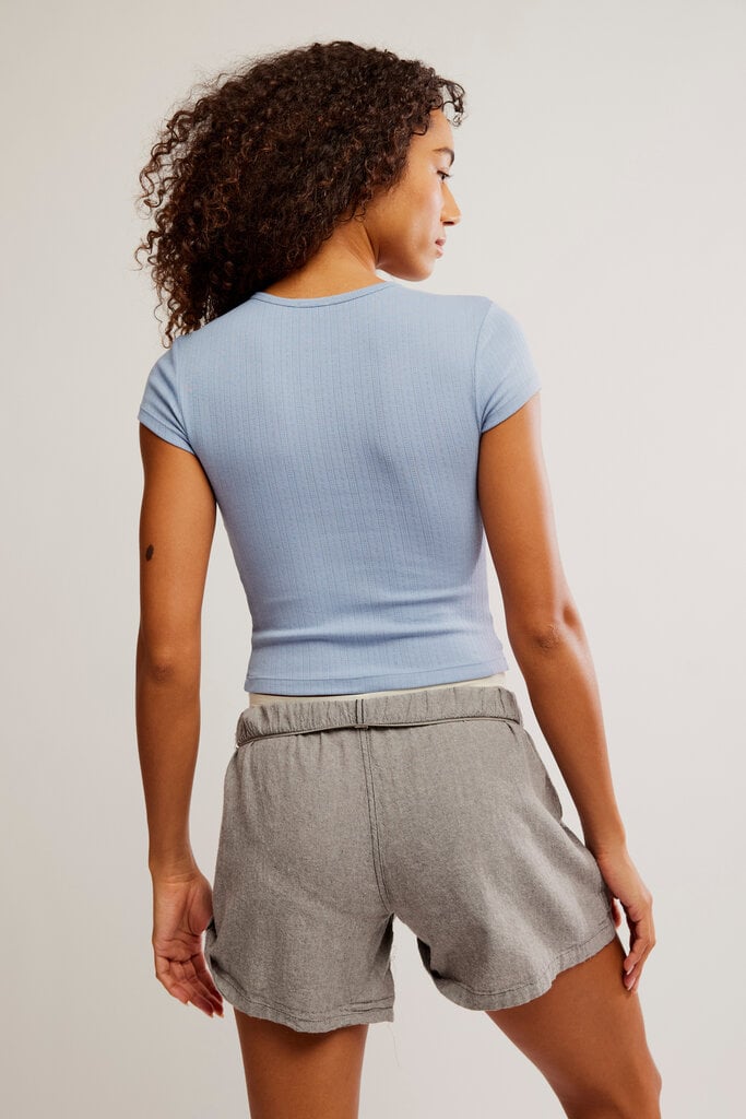 Free People Wait A Minute Baby Tee