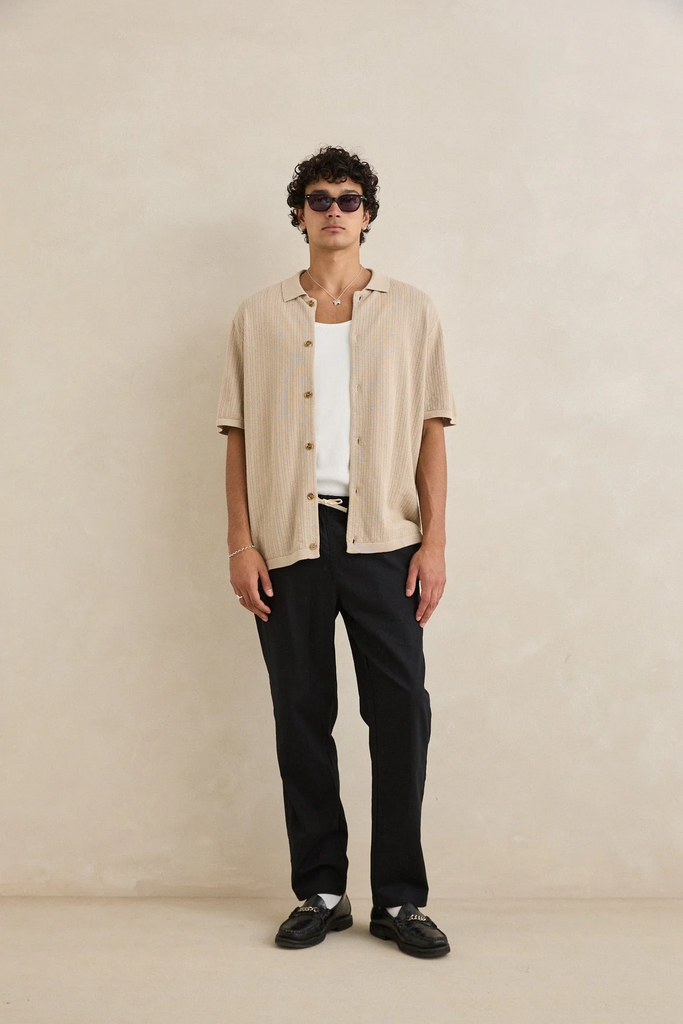 Rhythm Textured Knit Short Sleeve Shirt