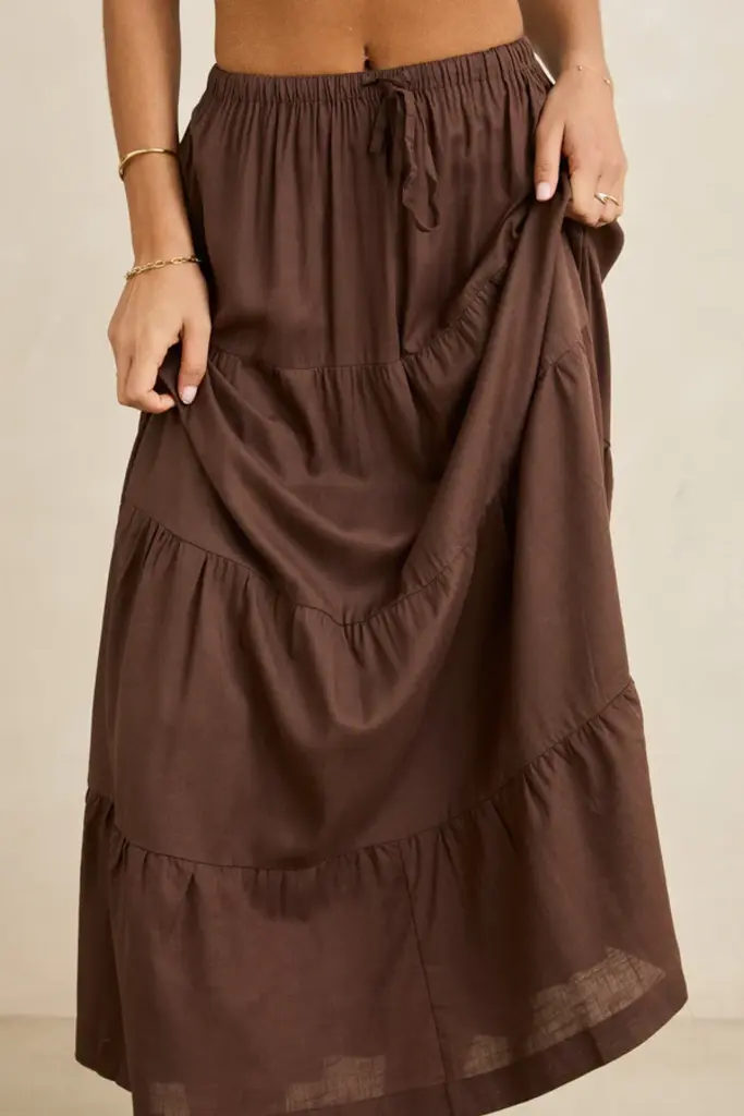 Rhythm Classic Tiered Maxi Skirt