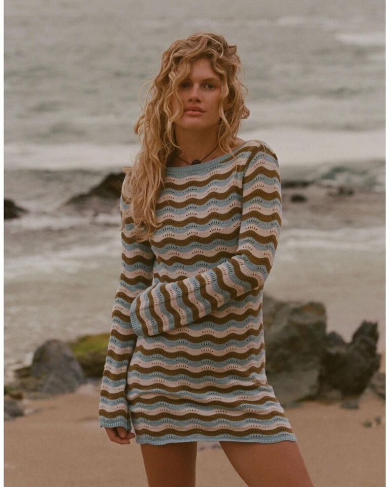 Rhythm Whispering Tides Knit Mini