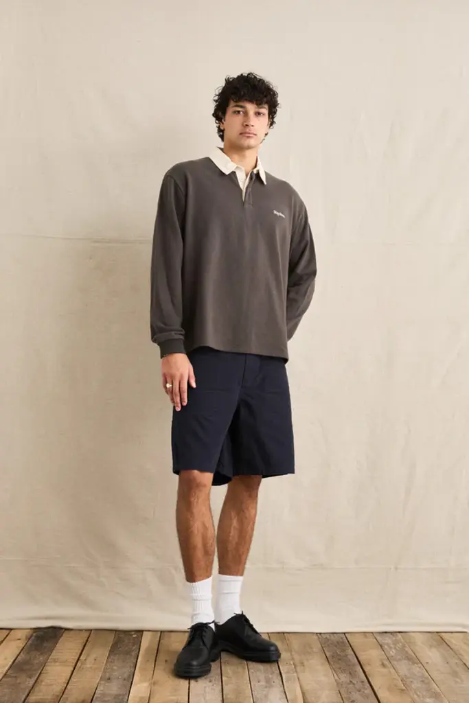 Rhythm Koa Vintage Rugby LS Polo