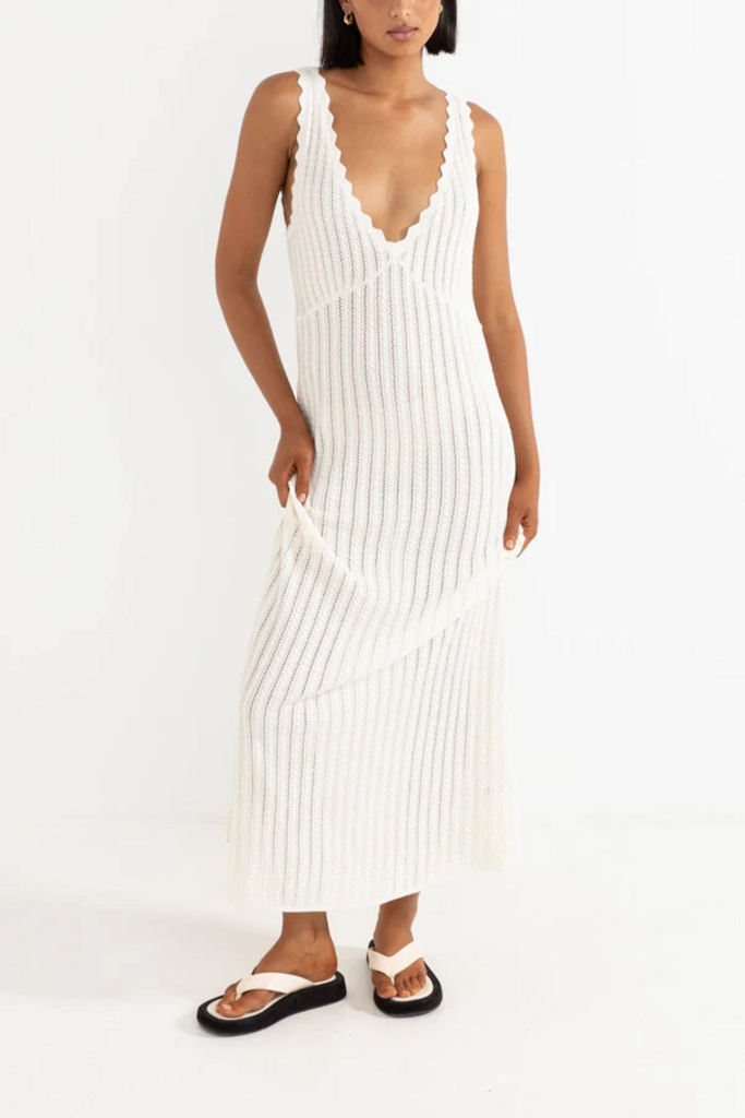 Rhythm Scallop Knit Maxi Dress
