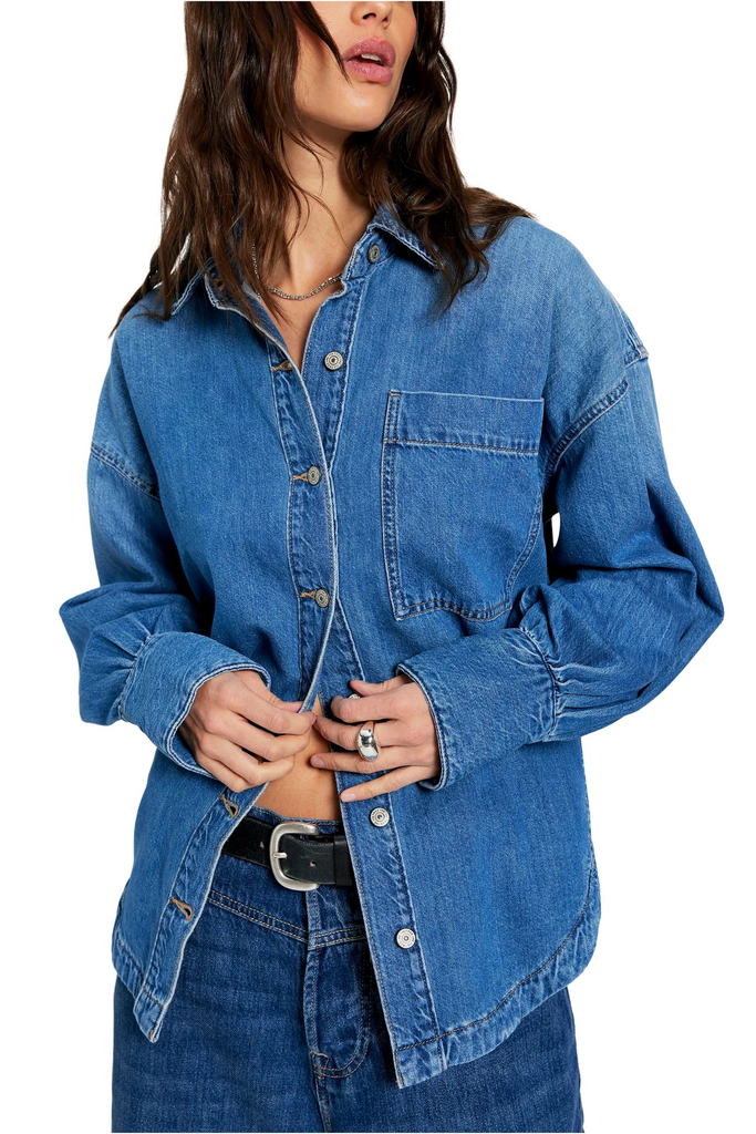 Free People Ashley Denim Shirt