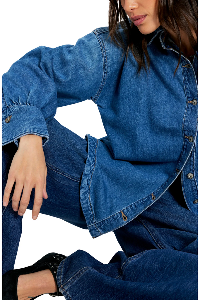 Free People Ashley Denim Shirt