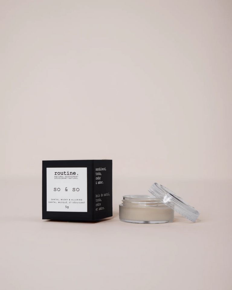 routine. Mini Natural Deodorant - So & So 5g