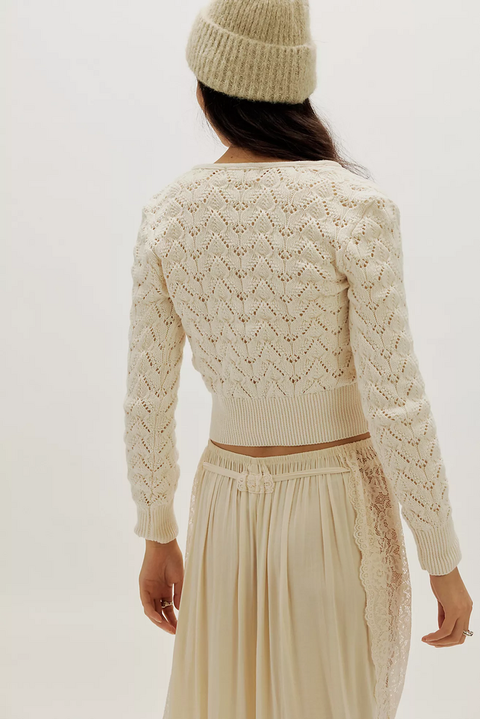 Free People Pretty in Pointelle Cardi