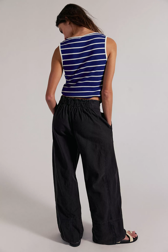 Free People Days End Linen Pull-On Pants