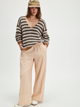 Free People Days End Linen Pull-On Pants