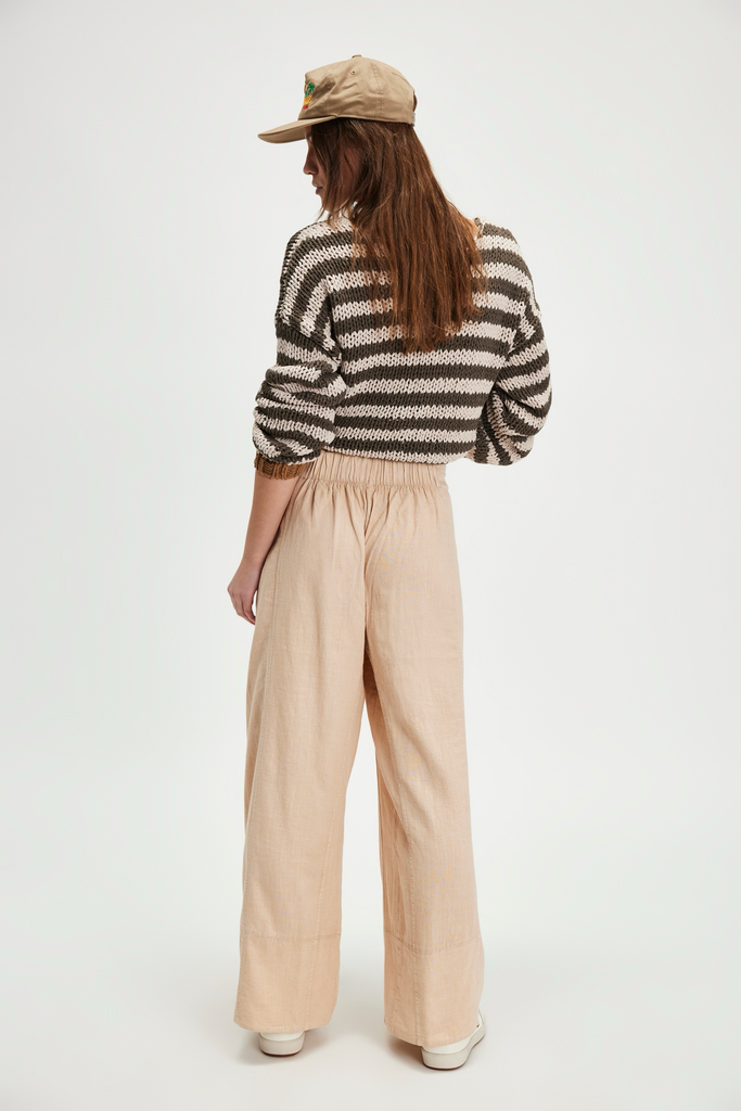 Free People Days End Linen Pull-On Pants