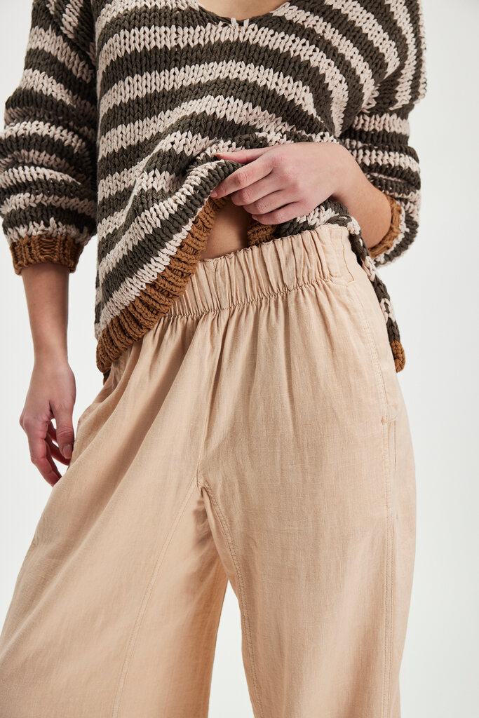 Free People Days End Linen Pull-On Pants