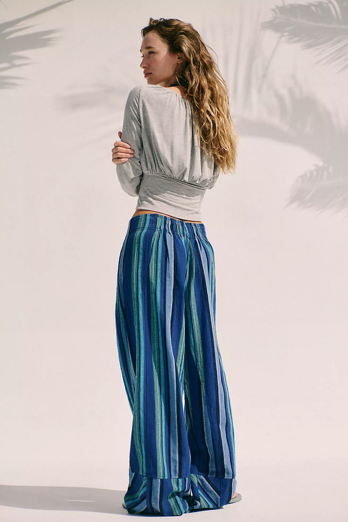 Free People Days End Solar Linen Stripe