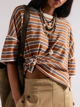 Free People Clean Rugby Tee