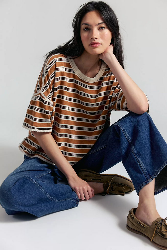 Free People Clean Rugby Tee