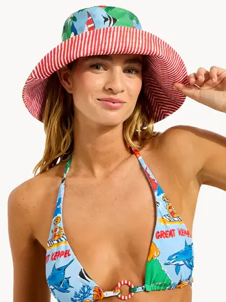 Seafolly Vacation Oversized Bucket Hat