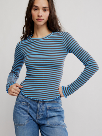 Free People Easy Does It Striped Tee