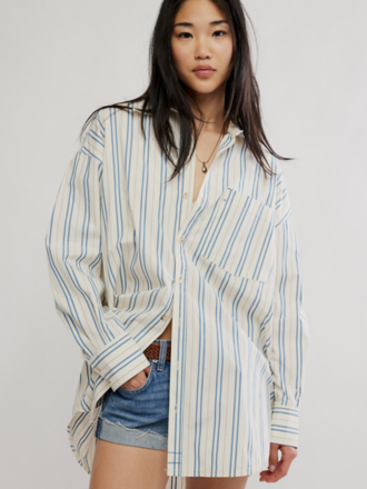 Free People Freddie Striped Shirt