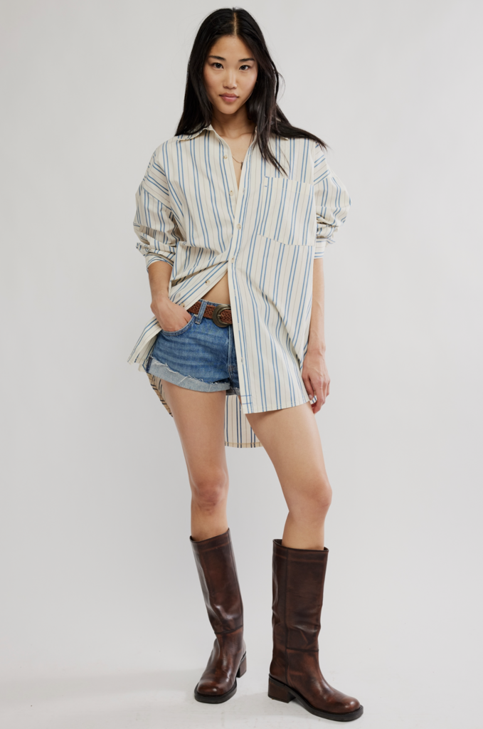 Free People Freddie Striped Shirt
