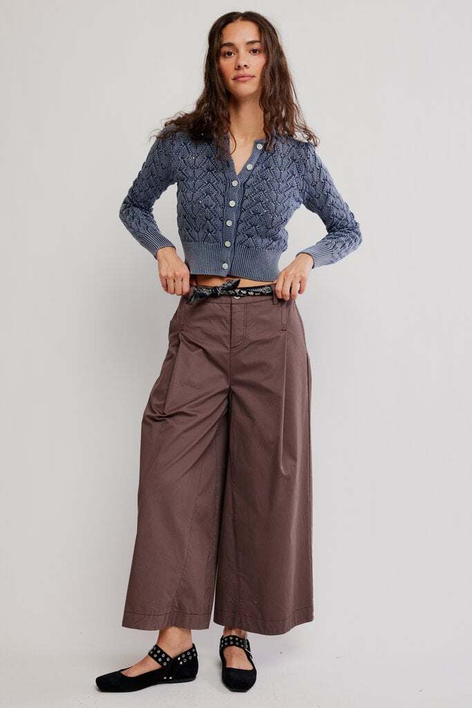 Free People Pretty in Pointelle Cardi