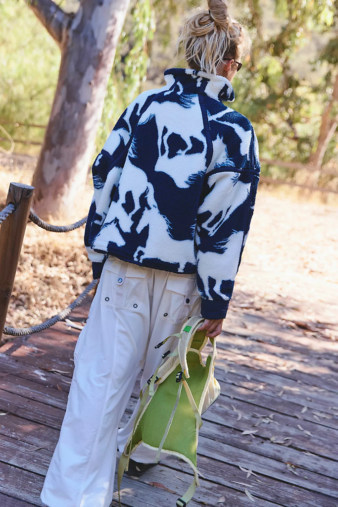 Free People Mountain High Printed Half Zip