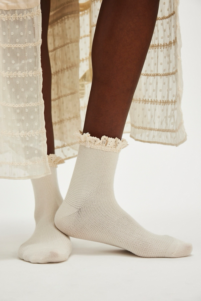 Free People Beloved Waffle Knit Ankle Sock