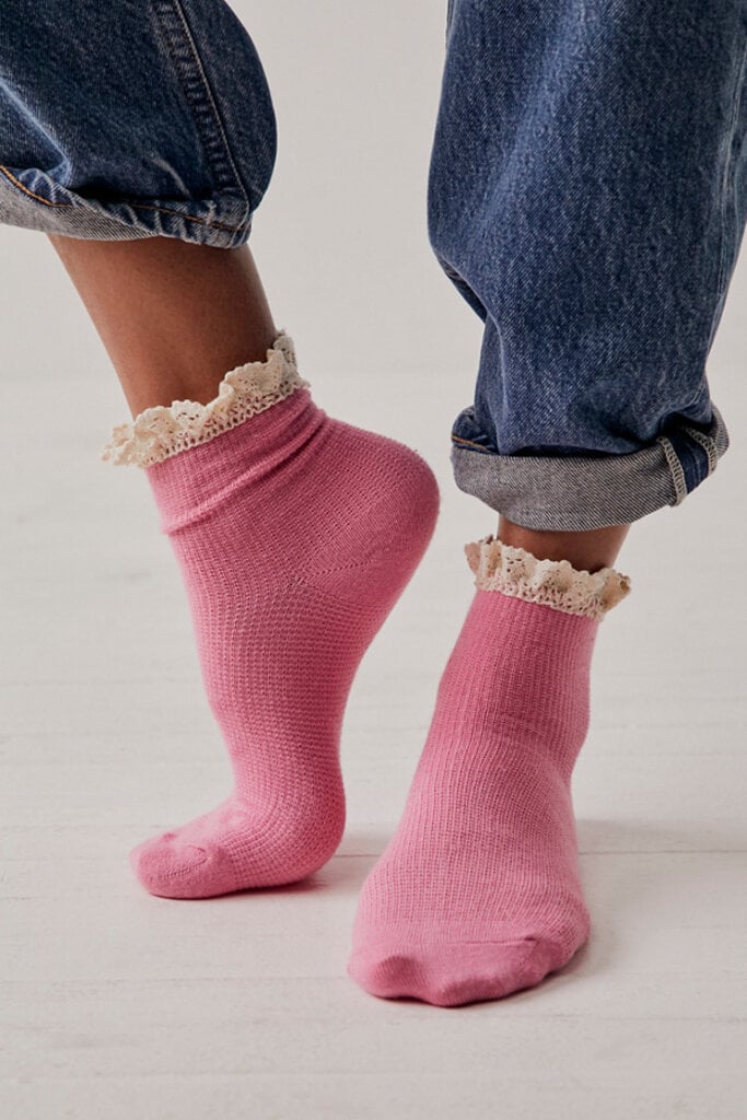 Free People Beloved Waffle Knit Ankle Sock