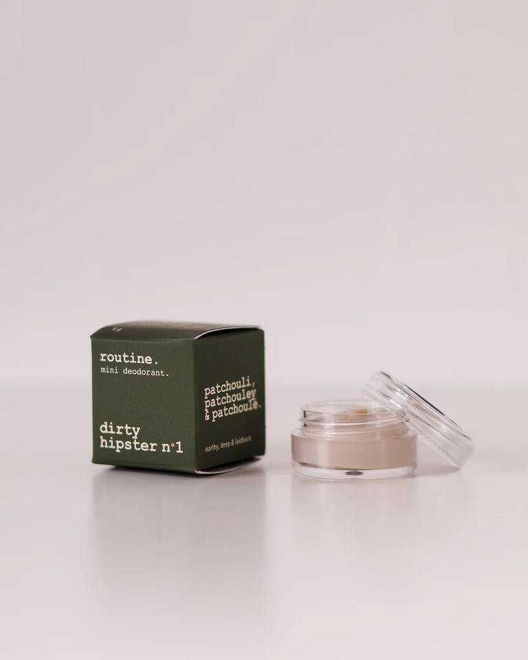 routine. Mini Natural Deodorant -5g Dirty Hipster