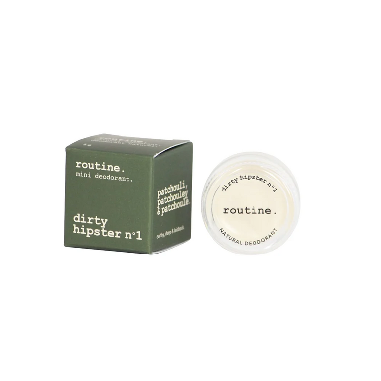 routine. Mini Natural Deodorant -5g Dirty Hipster