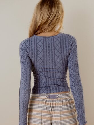 Free People So Soft Seamless Modal Cable Longsleeve
