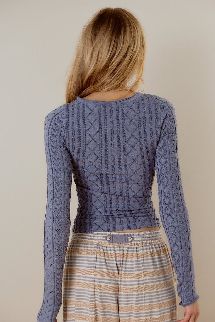 Free People So Soft Seamless Modal Cable Longsleeve