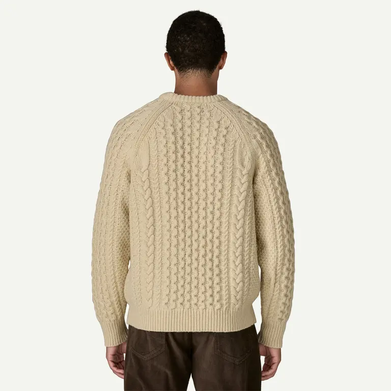 Patagonia Recycled Wool-Blend Cable-Knit Crewneck Sweater
