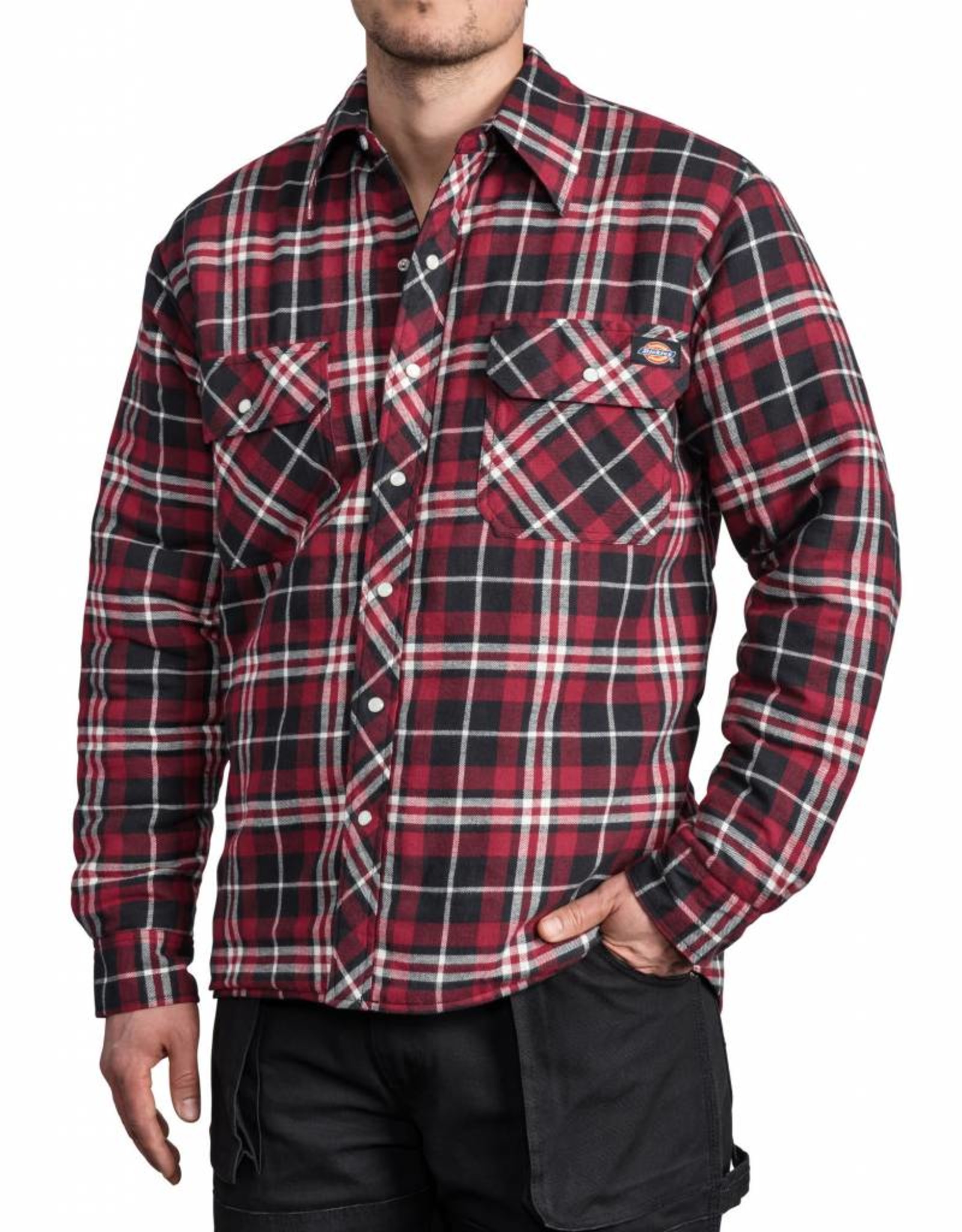 DICKIES Quilted Snap Front Plaid Shirt