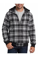 Quilted Flannel Bomber Hooded Shirt Jacket TJ204