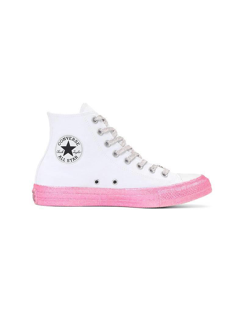 pink white converse