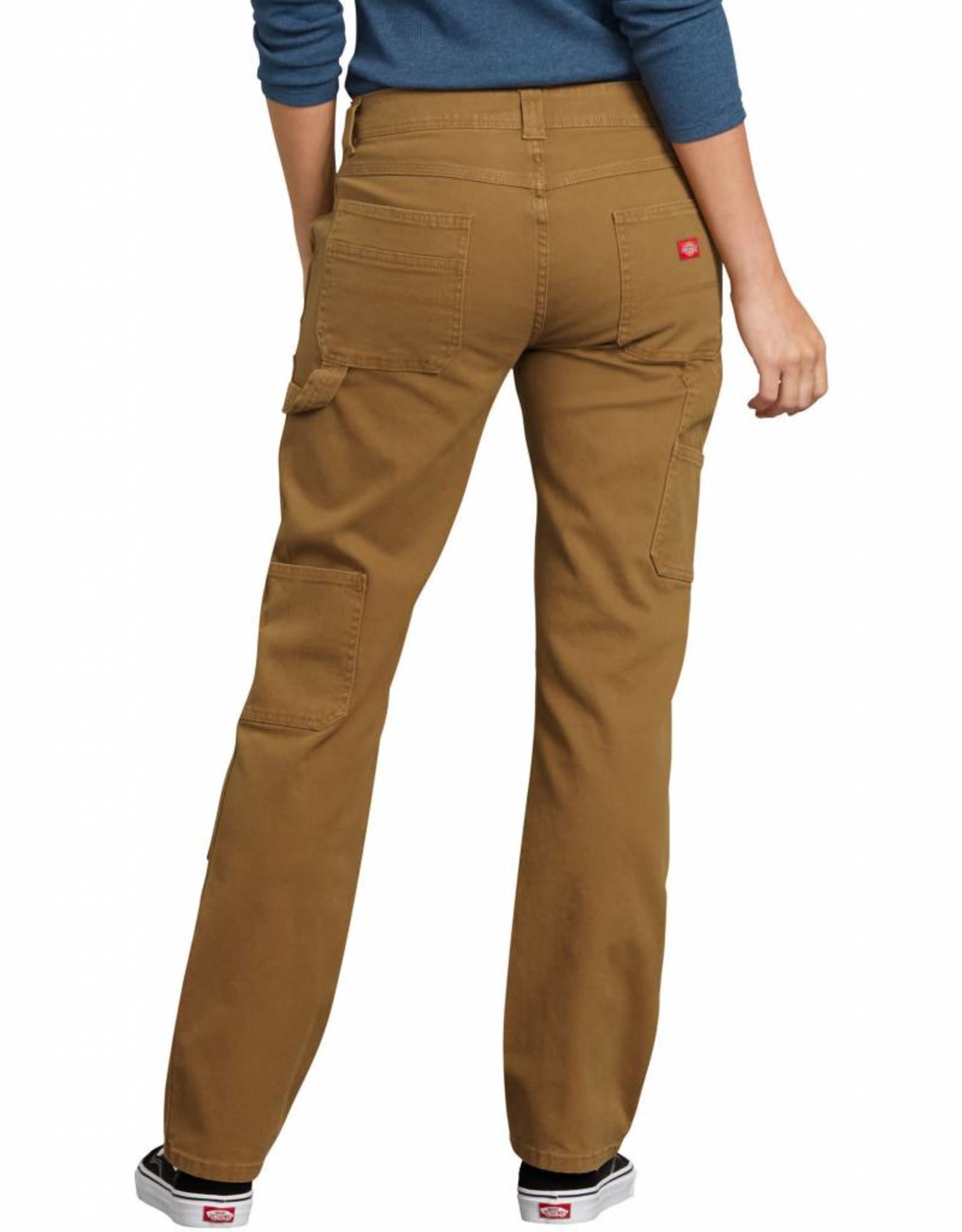 DICKIES Women's Double Front Duck Pants Rinsed Brown Duck - FD2500RMS