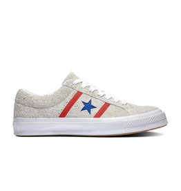 CONVERSE ONE STAR ACADEMY OX SUEDE WHITE/ENAMEL RED C987WR-164390C