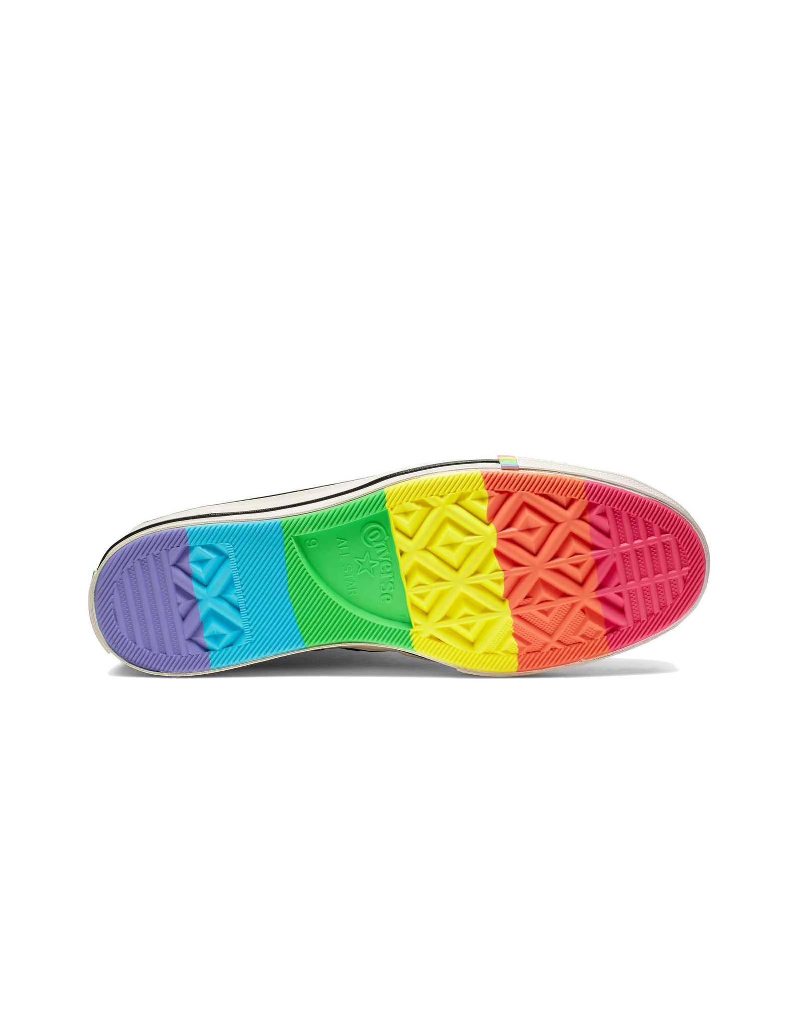 black converse with rainbow bottom