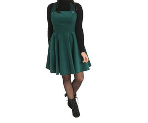 tu green pinafore dress