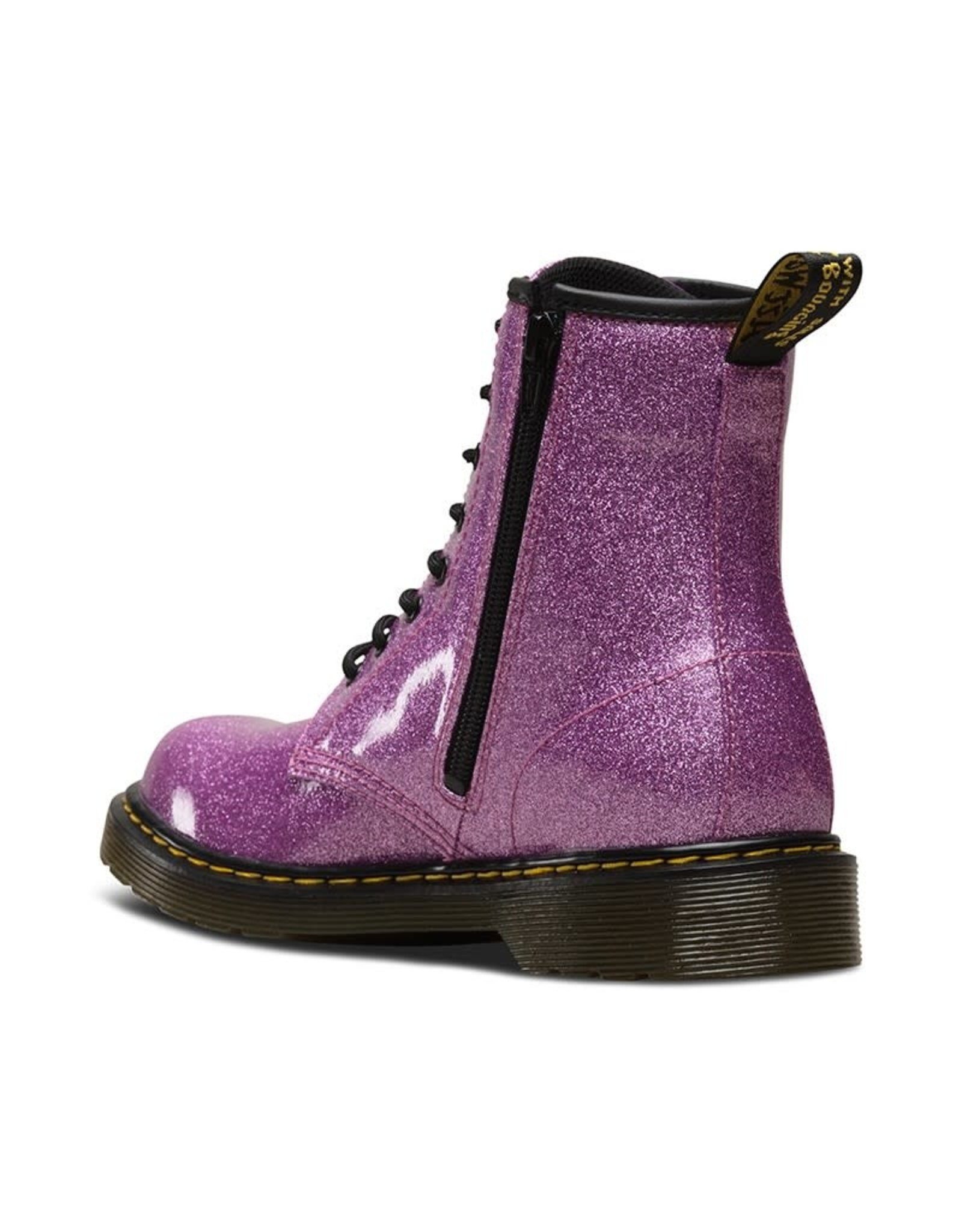 dr martens dark pink coated glitter