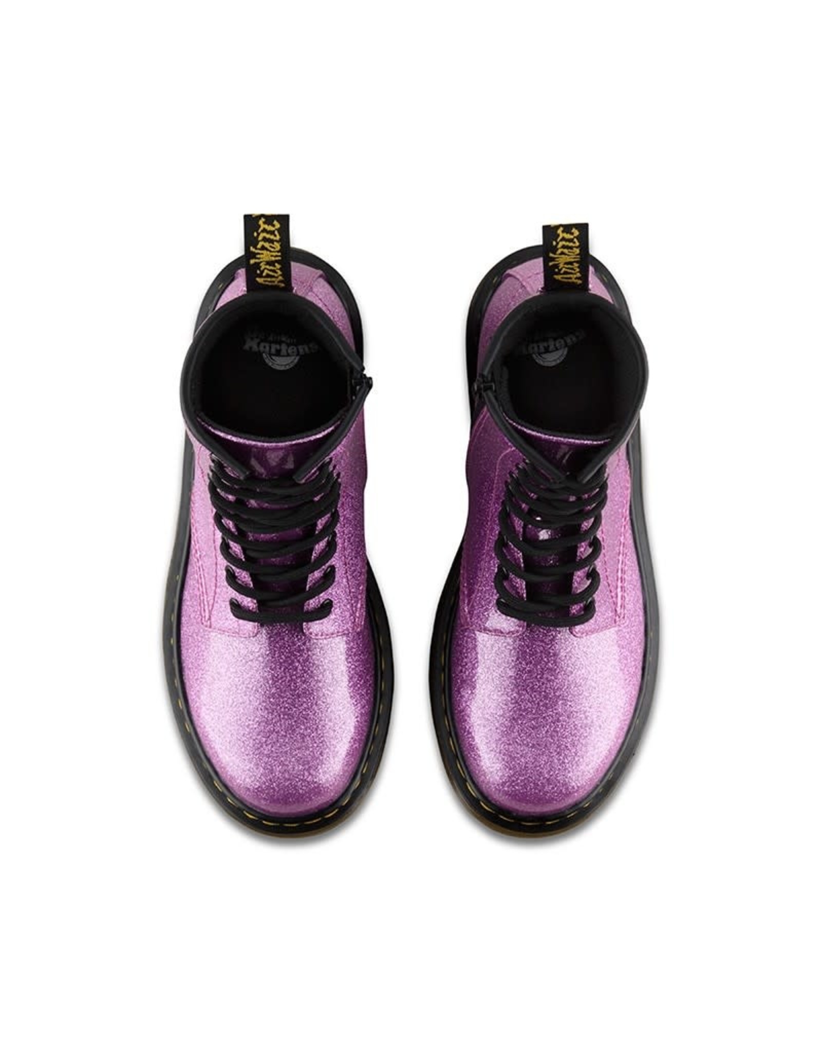 dr martens dark pink coated glitter