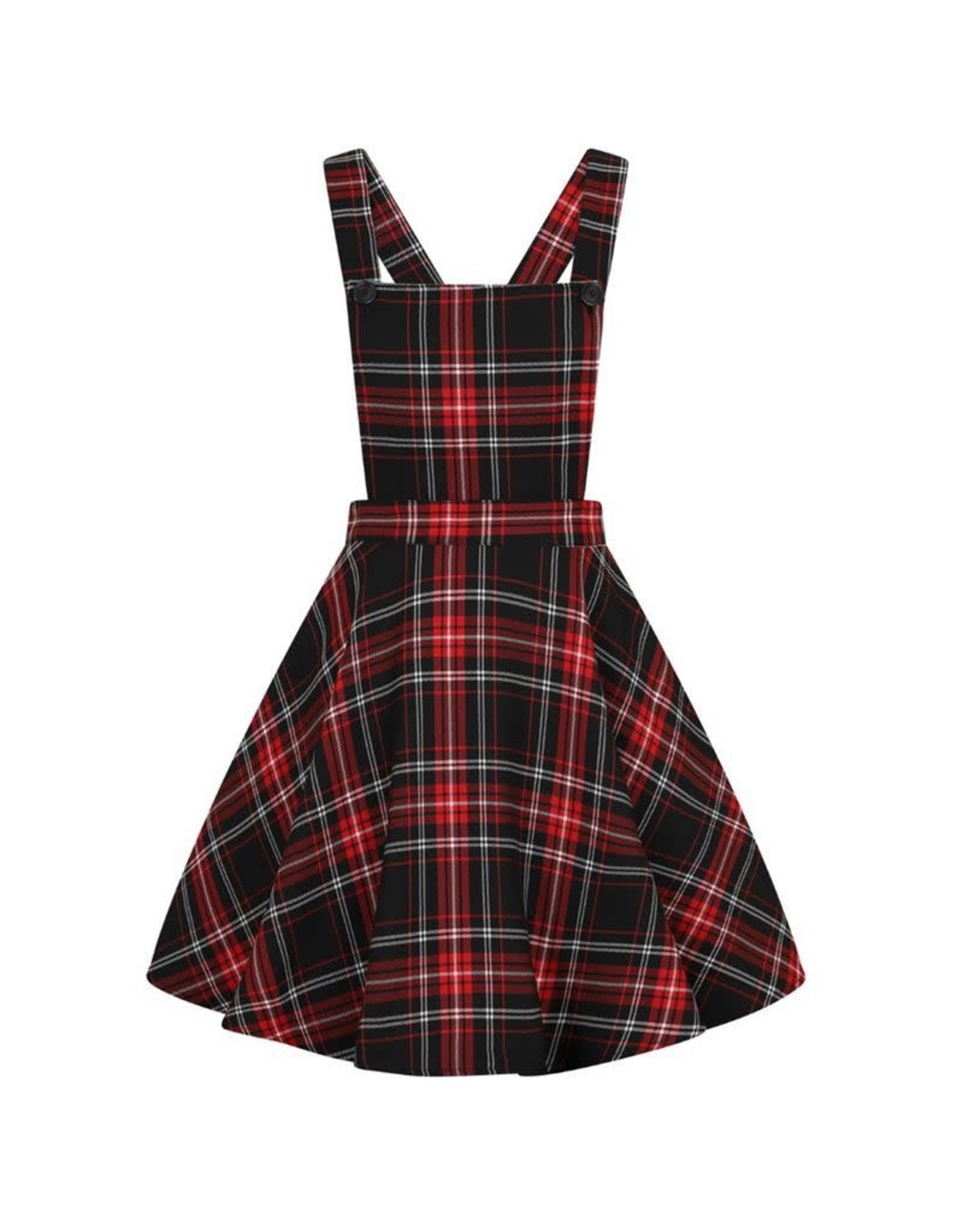 HELL BUNNY - Islay Pinafore Red Dress